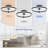 19.7 inch Low Profile Ceiling Fans with Lights and Remote-1382234793
