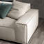 Coussin de canapé modulaire en cuir blanc