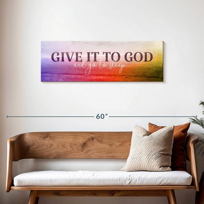 Offrez-le à Dieu II sur toile, H 14 po x l 42 po x P 1,25 po