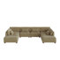 8 Seater Corduroy Corner Sofa