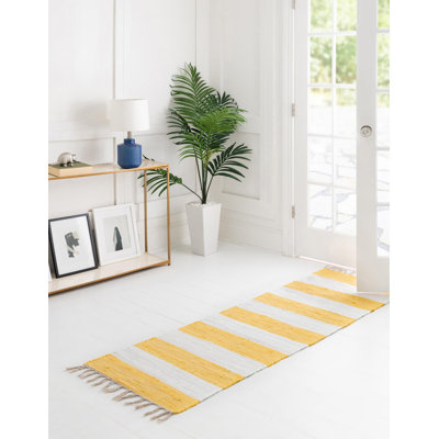Abishanth Cotton Striped Indoor Rug