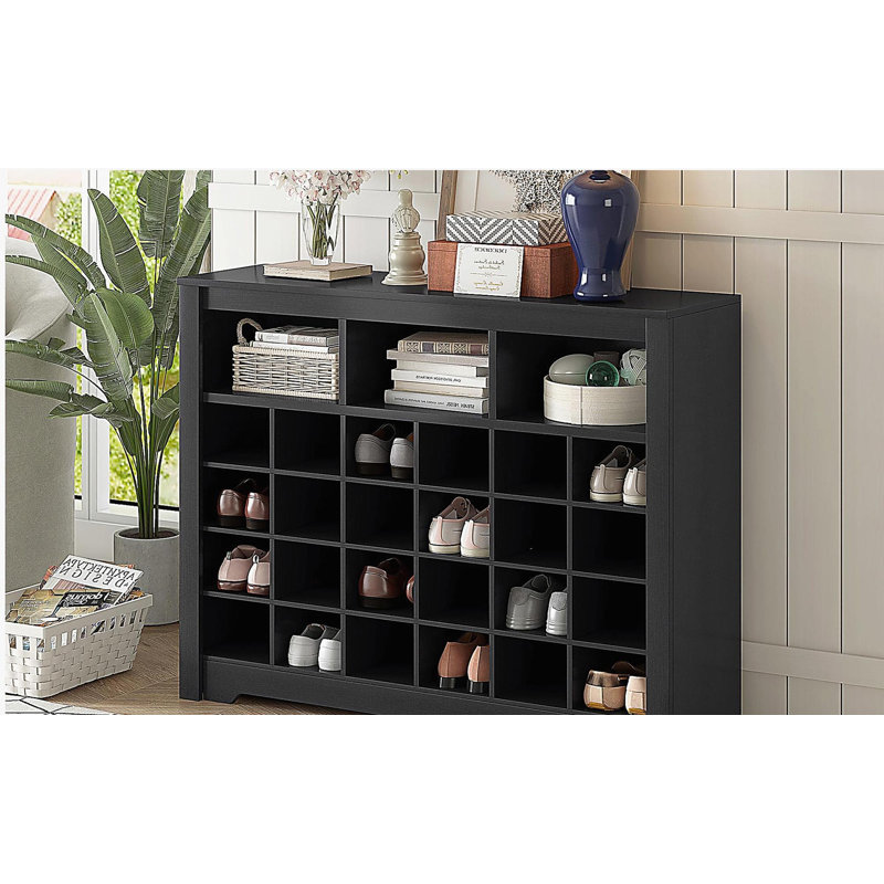 Console à chaussures, armoire à chaussures moderne avec base incurvée, buffet polyvalent pour couloir, chambre à coucher, salon
