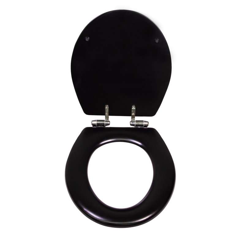 Siège de toilette Dalton, Noir, Rond