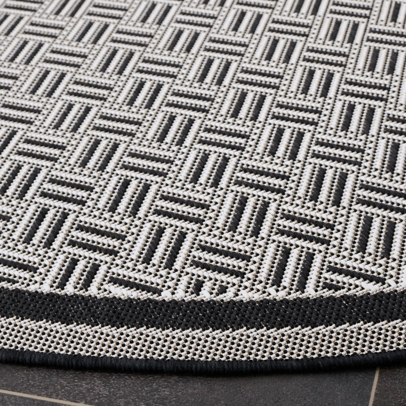 Terrace 800 Geometric Indoor/Outdoor Rug, Round 6'7"