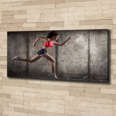 A Running Woman - Wrapped Canvas Print