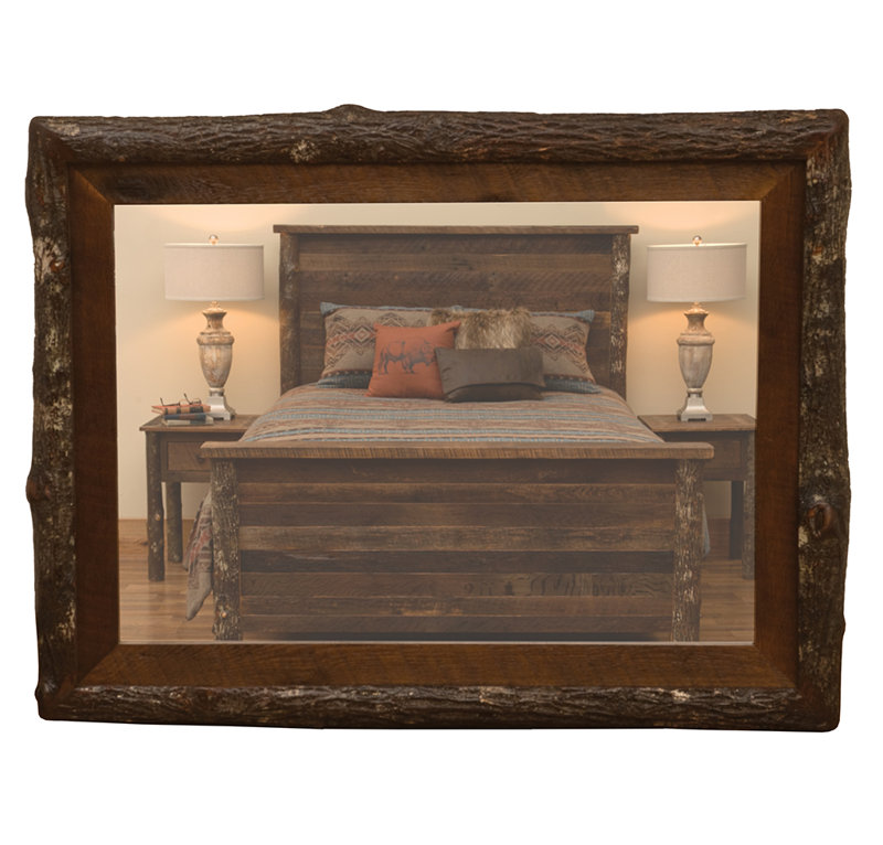 Fireside Lodge Appalachian Crocket Mirror - Frame Only - 48"W x 36"H, 36" H x 48" W