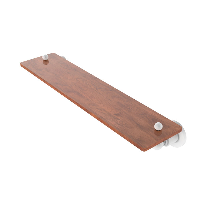 Tablette à support Lera, Blanc mat, H 2,5 po x l 22 po x P 5 po
