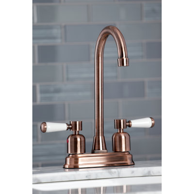 Kingston Brass Paris Two-Handle 2-Hole Deck Mount Bar Faucet