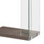 Table de bout Firminio en forme de C en gris vieilli et transparent