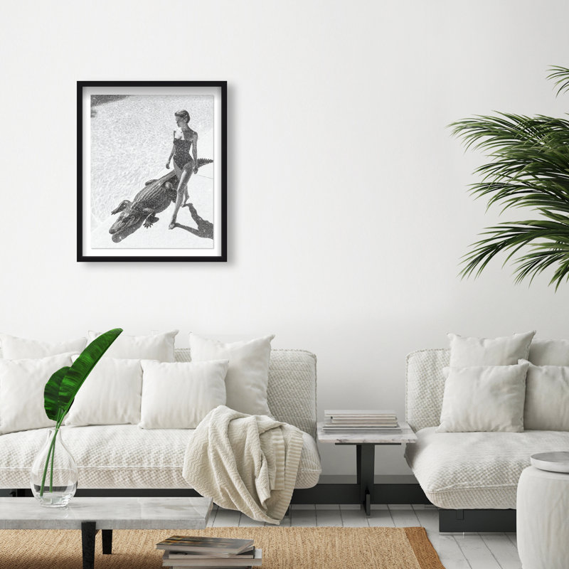 Reptilian Elegance II Print by Oliver Gal, 31.5"H x 25.5"W, Black Shadowbox