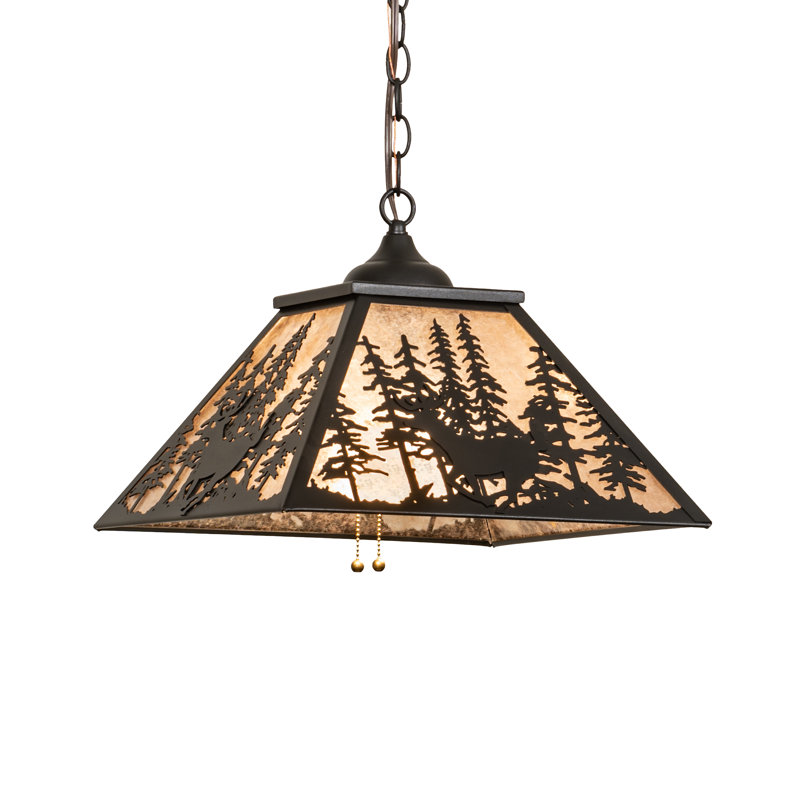 1 - Light Black/Beige Single Pendant