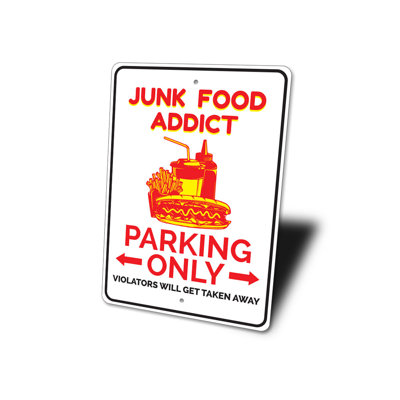 Food Lover Parking Aluminum Sign