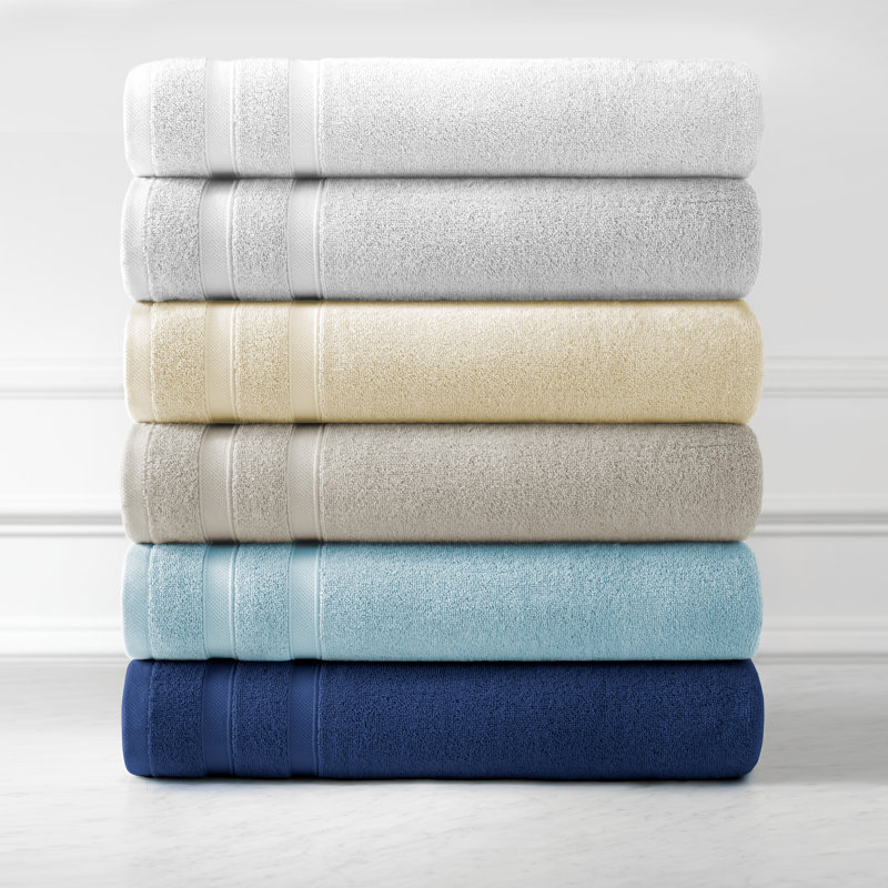 Ensemble de draps de bain 100% coton de qualité supérieure South GSM, Gris clair
