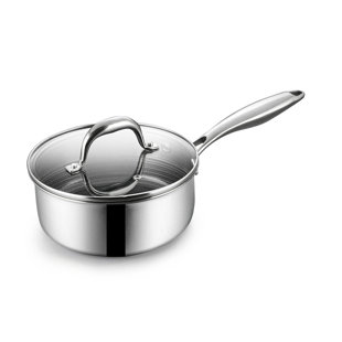 Circlad Series - 2 qt / 7" / 18 cm Sauce Pan with lid - Triply Stainless Steel Circlad