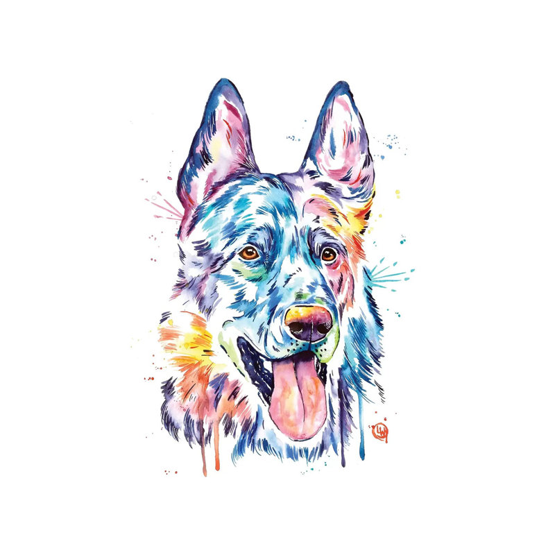 Black German Shepherd by Lisa Whitehouse - Wrapped Canvas Gallery-Wrapped Canvas Giclée, 30.48 cm H x 45.72 cm W