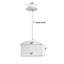 Abat-jour tambour en lin blanc avec diffuseur l 16 po avec cordon noir-140943305-140943311-155984702