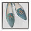 "Flats bleus avec perles", art mural encadré brun par Lorenzo Collective-238512856-238512855