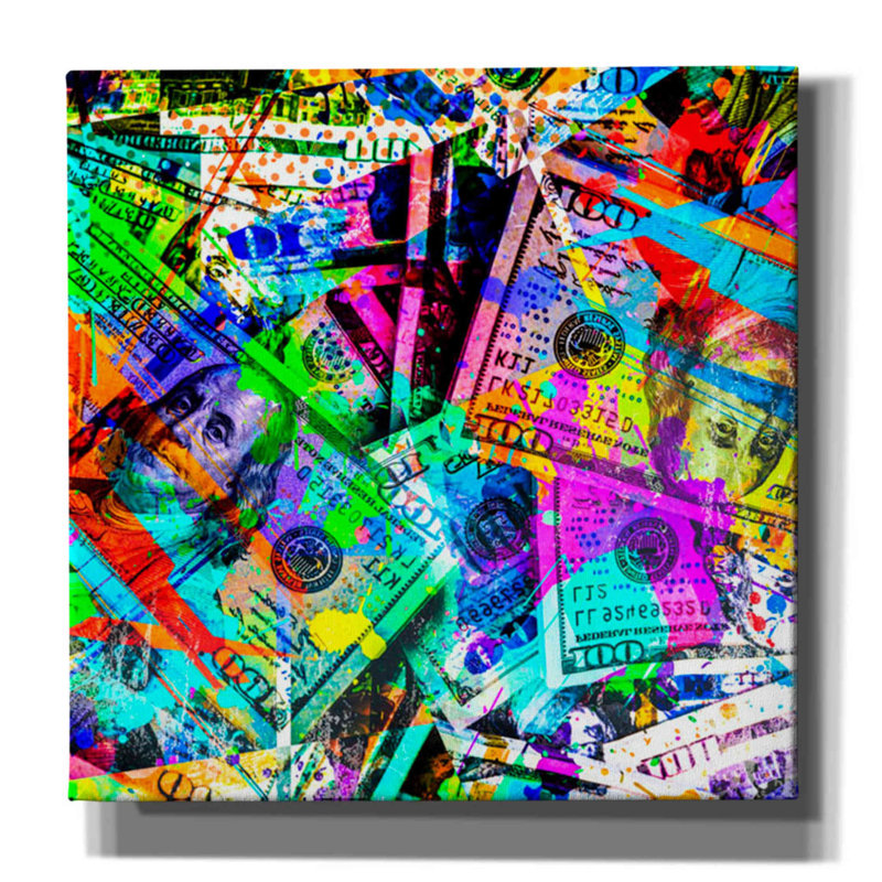 «Dirty Benjamin», art mural sur toile, H 26 po x l 26 po x P 1,5 po