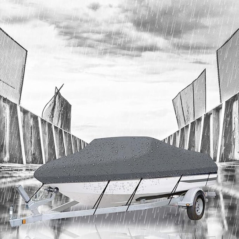 Housse pour bateau résistante à la moisissure par Boshen, 13 pi, Gris