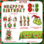 35 Pcs Grinch Christmas Birthday Party Decor Supplies, Grinch Christmas Party Decorations for Kids Set