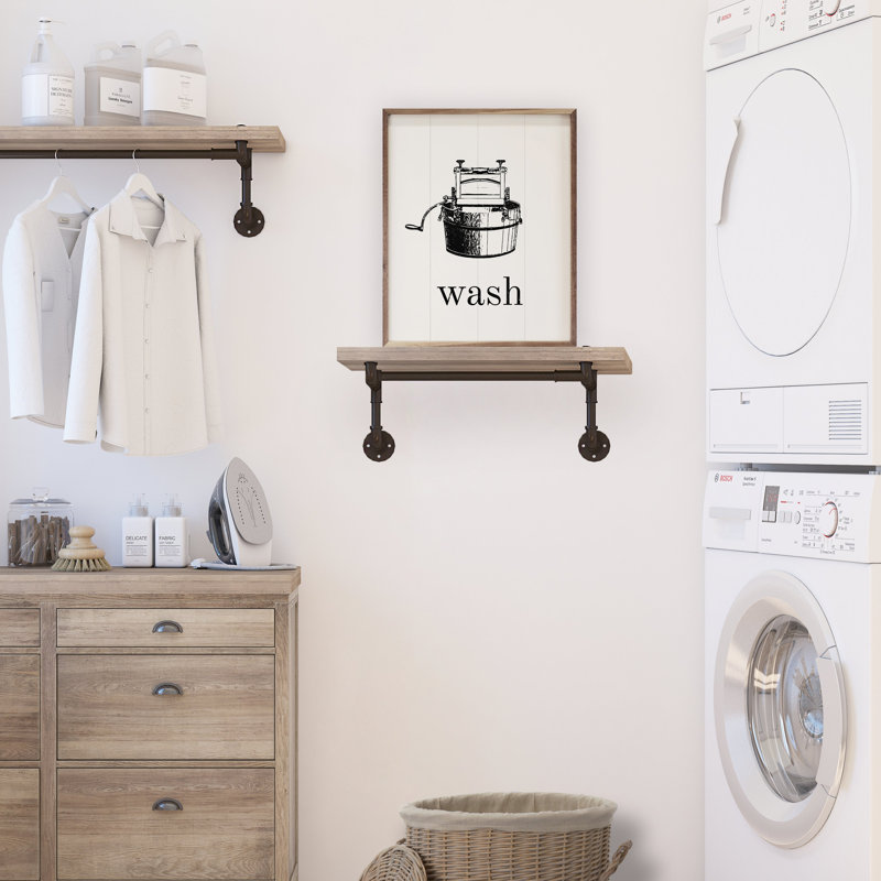 Wash With Icon White, 30" H x 24" W