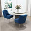 Chaise d'appoint rembourrée en velours Farr avec pieds argentés Farr-441903410