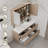 Mahkel 48" W x 18" D x 22" H Single Bathroom Vaity with Ceramic Top Wall Mounted Vanity with Sink