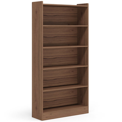72" H X 35.4"W Tall Bookcase, 6-Tier, Brown