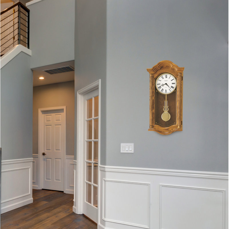 Wood Wall Clock, Gold Oak