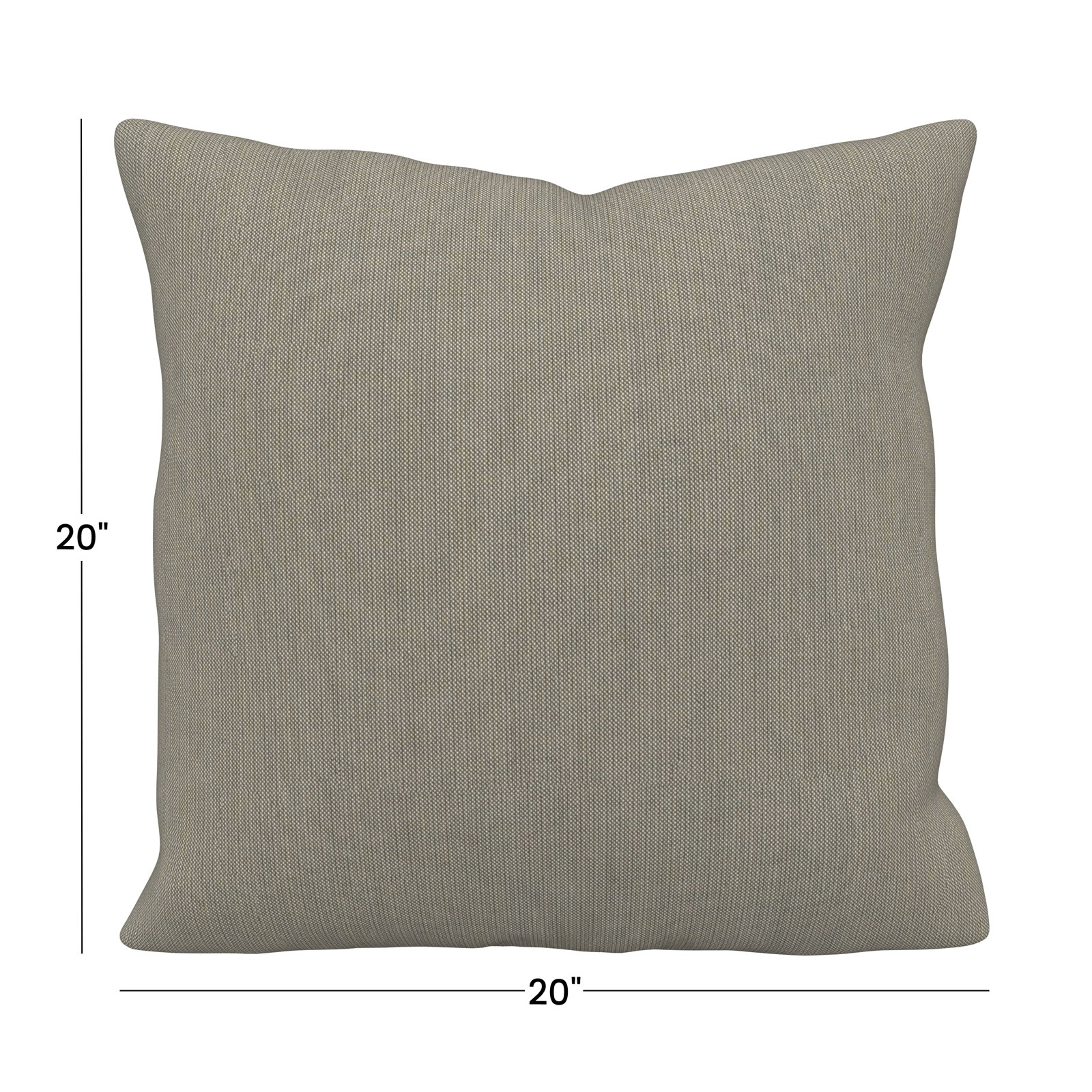 Sunbrella® Throw Pillow, Square 20", Spectrum Dove Sunbrella® Plainweave