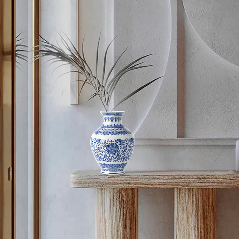Blue And White Ceramic Vase, Porcelain Vase For Home Décor