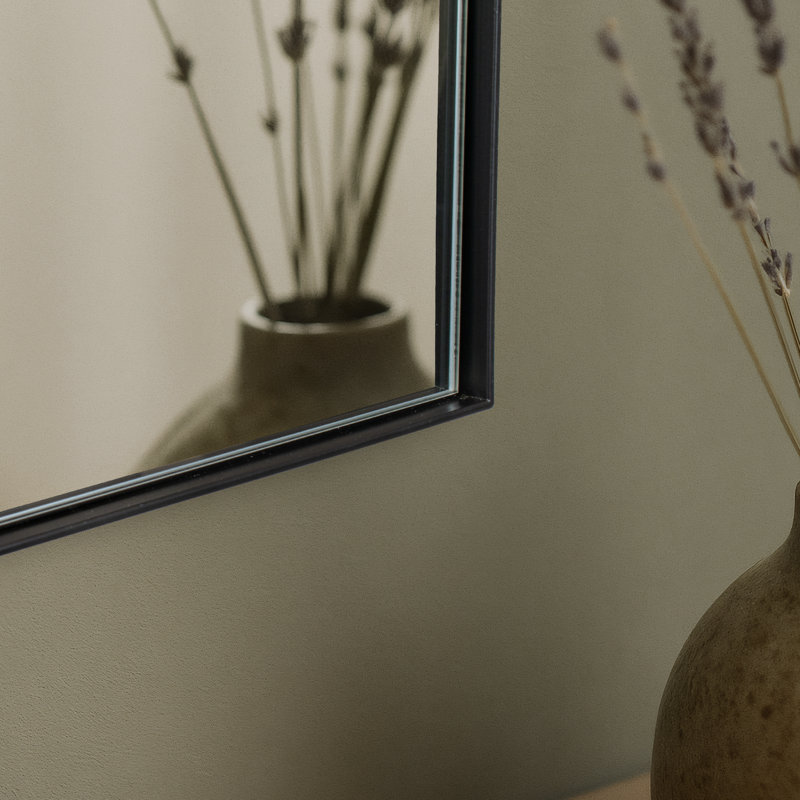 Arch Metal Wall Mirror (50 x 70cm), Black