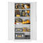 Armoire de rangement en métal 71 po, 4 tablettes, verrouillable - blanc