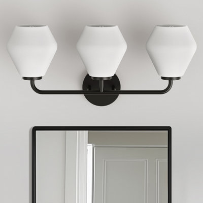 Éclairage pour salle de bain 3 lumières Carrette Sleek Modern