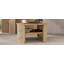 Table basse ronde à 2 niveaux avec base en rotin de rangement de 31,3 po