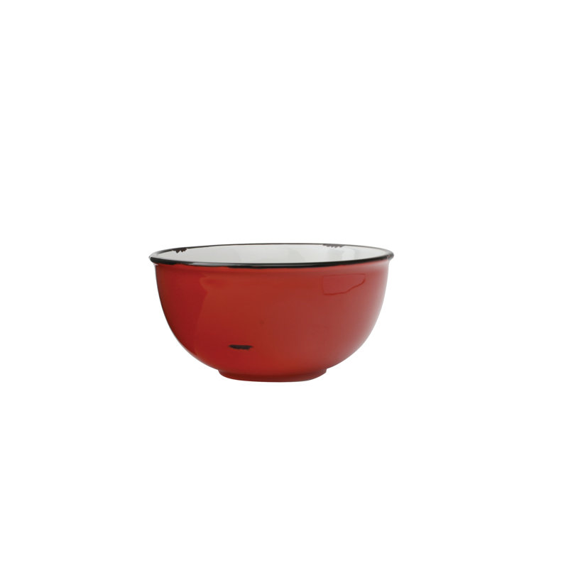 Tinware 4 Piece Rice Bowl Set, Red