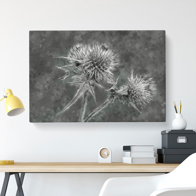Thistle Flower Vol.5 - Wrapped Canvas Print, 50cm H x 76cm W x 3cm D