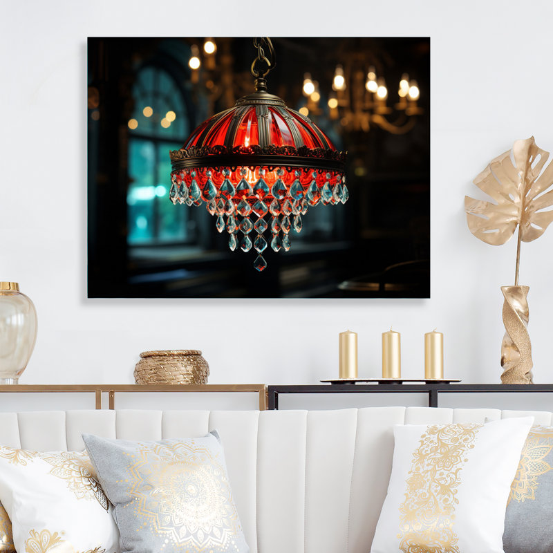 Lustre charme rétro - décoration murale en métal lustre, H 12 po x l 20 po x P 1 po
