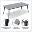 Ensemble repas pour 8 personnes avec structure en aluminium et fauteuils inclinables pliés-1756562287