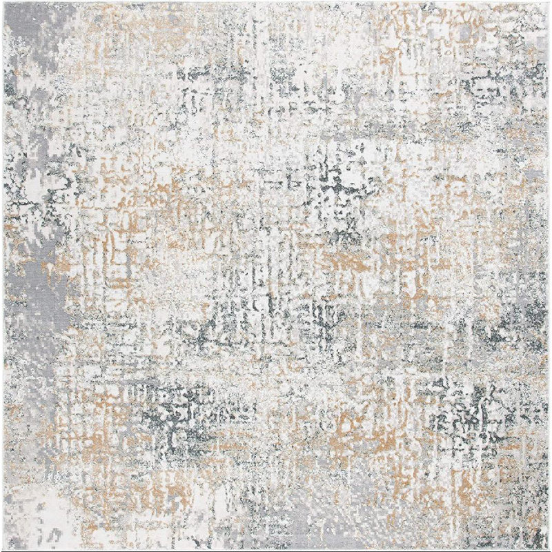 Edna Performance Abstract Rug, Square 3'