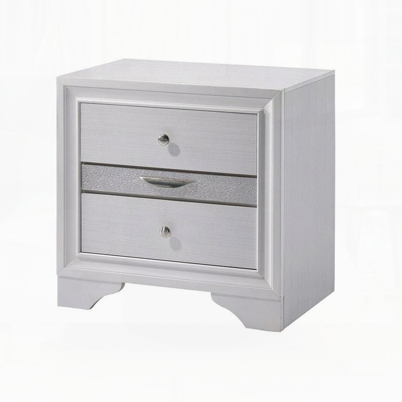 Table de chevet moderne pour chambre à coucher, Blanc
