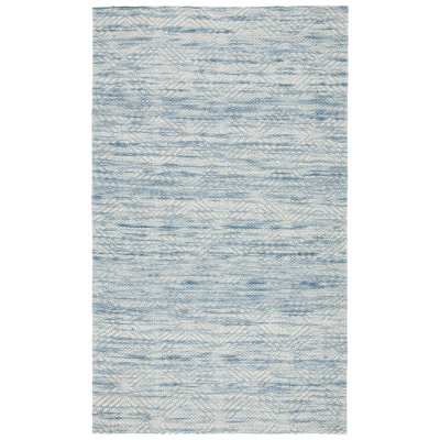 Tapis géométrique en laine et en coton tissé à la main avec latex Marbella