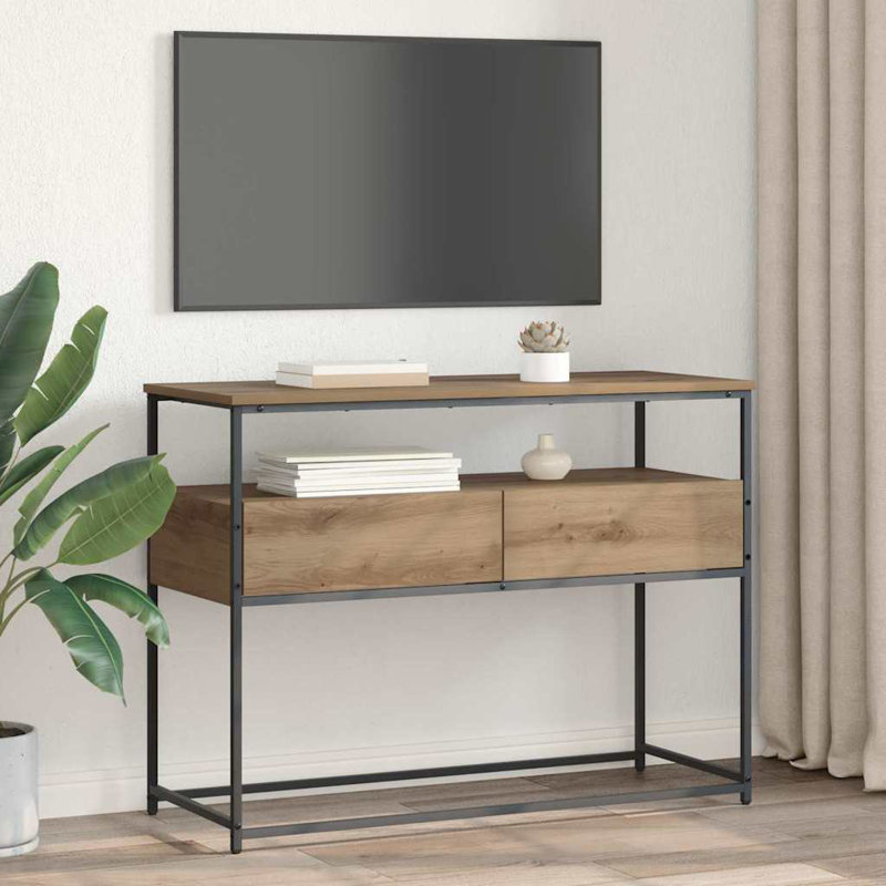 100cm Console Table, Artisan Oak
