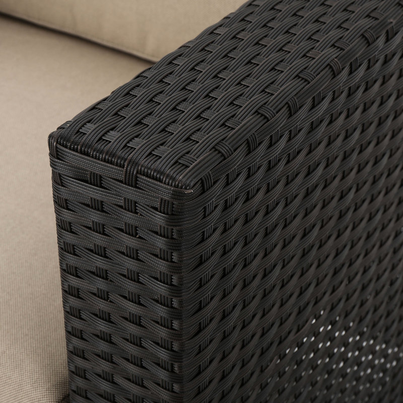 Club Chair Mp1 - Fauteuil d'extérieur avec tissu et fauteuil confortable en mélange de noir