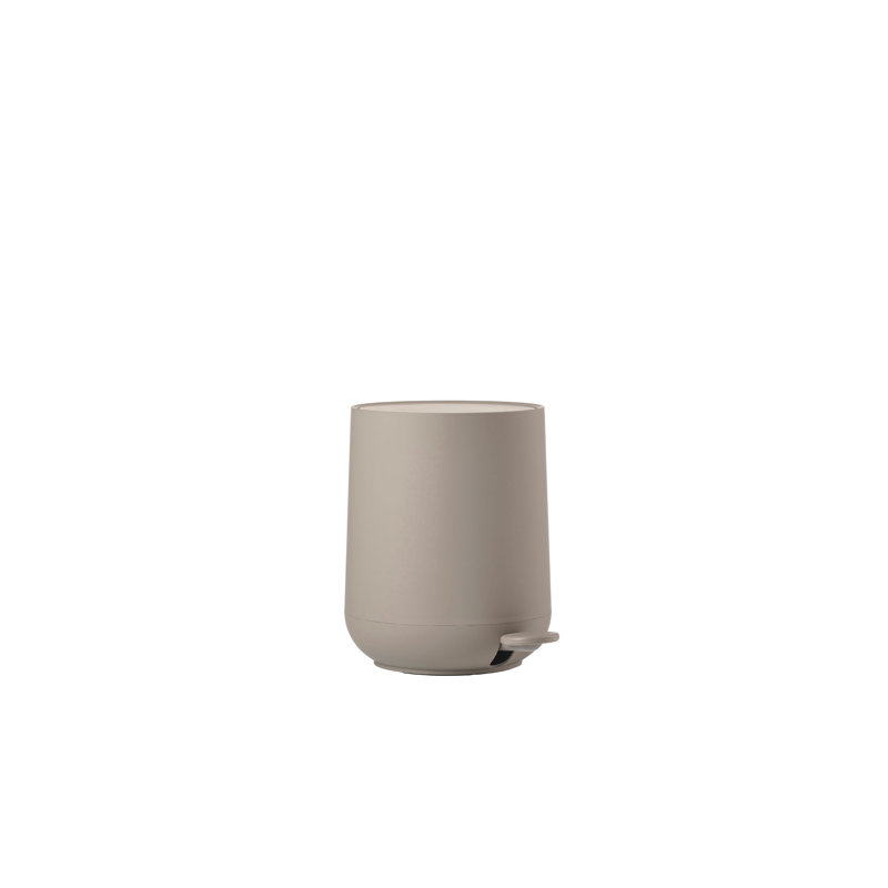 Gratton Plastic Step On Kitchen Trash Can, Taupe, 3 L