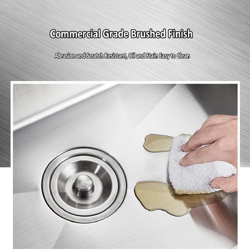 27" Stainless Steel Single Bowl Undermount Kitchen Sink