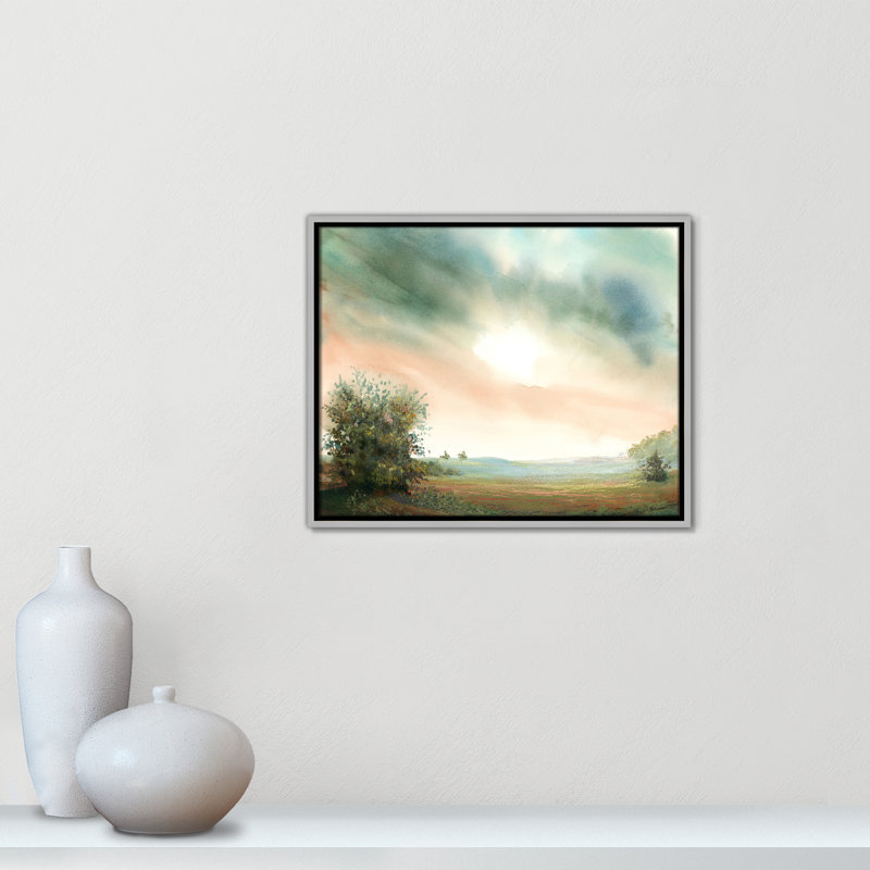 «Edge Print» par Dena Ann Adams, H 17,5 po x l 21,5 po, Argent argent