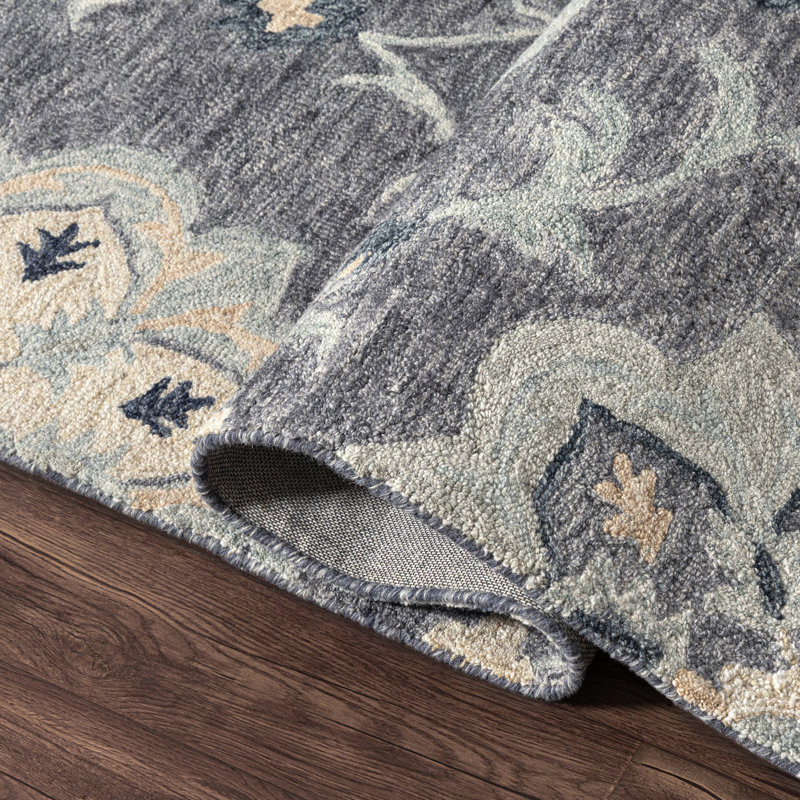 Munz Handmade Traditional Natural Wool Indoor Area Rug, Rectangle 5' x 7'