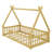 Tent-Style Floor Bed With Safety Guardrails And Built-In Slats-1310225896