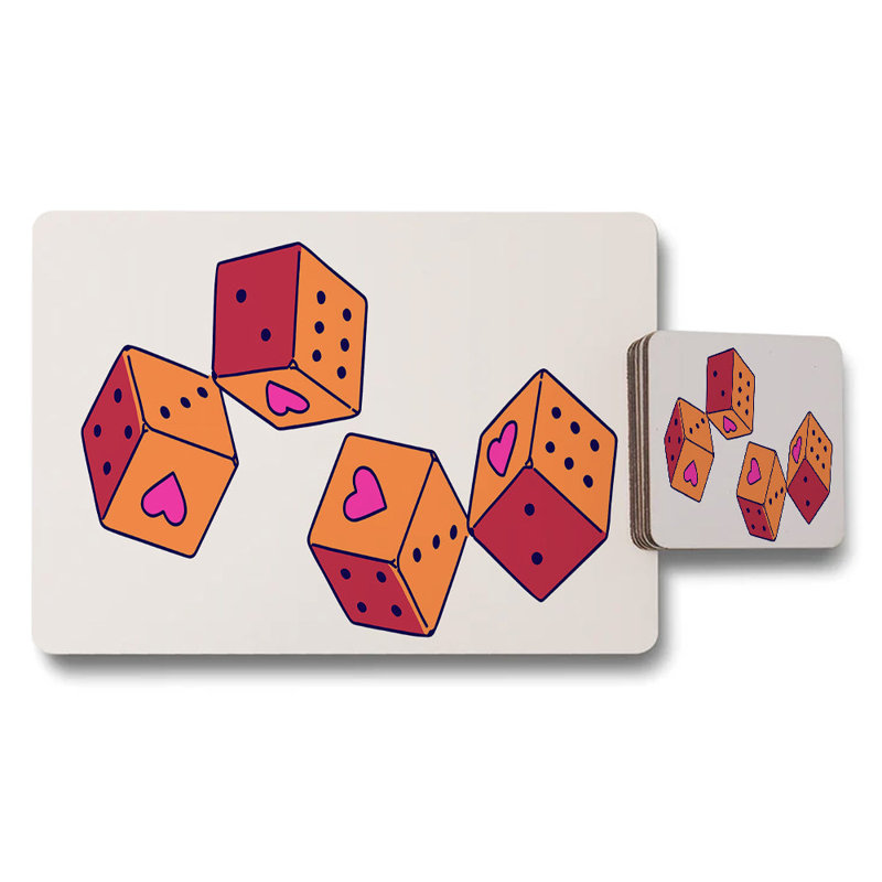 Still Life Fruit Placemats And Coasters Set With Classic Wine Theme